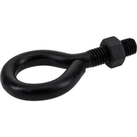 0.5, 13 x 4 in. Flagged Eyebolt with Nut, Black